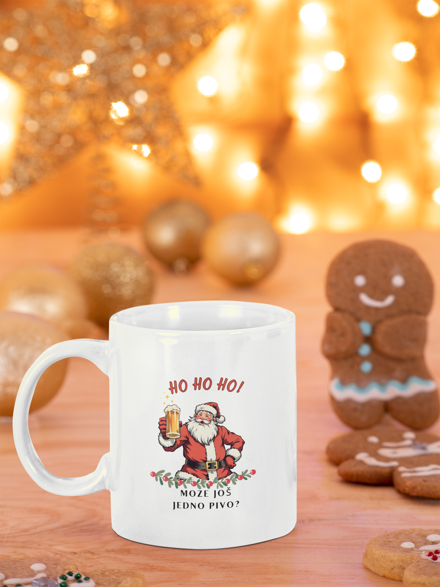 Weihnachts-Tasse "Ho Ho Ho-Može još jedno pivo?"