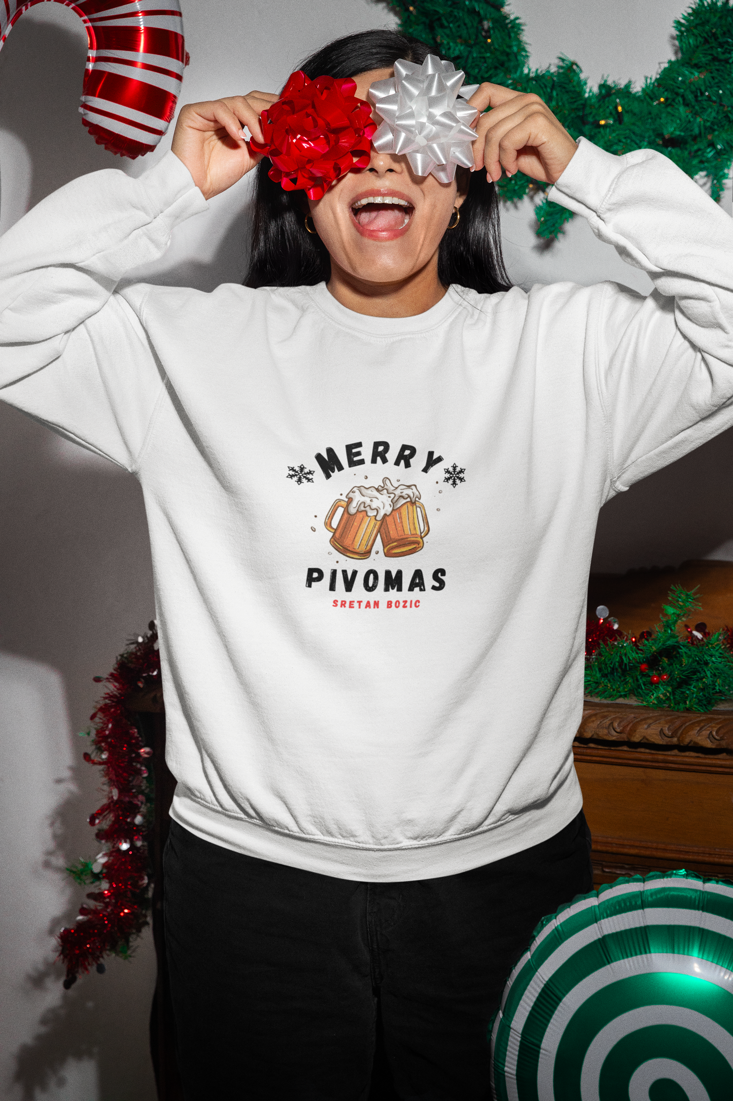 Premium Sweatshirt "Merry Pivomas"