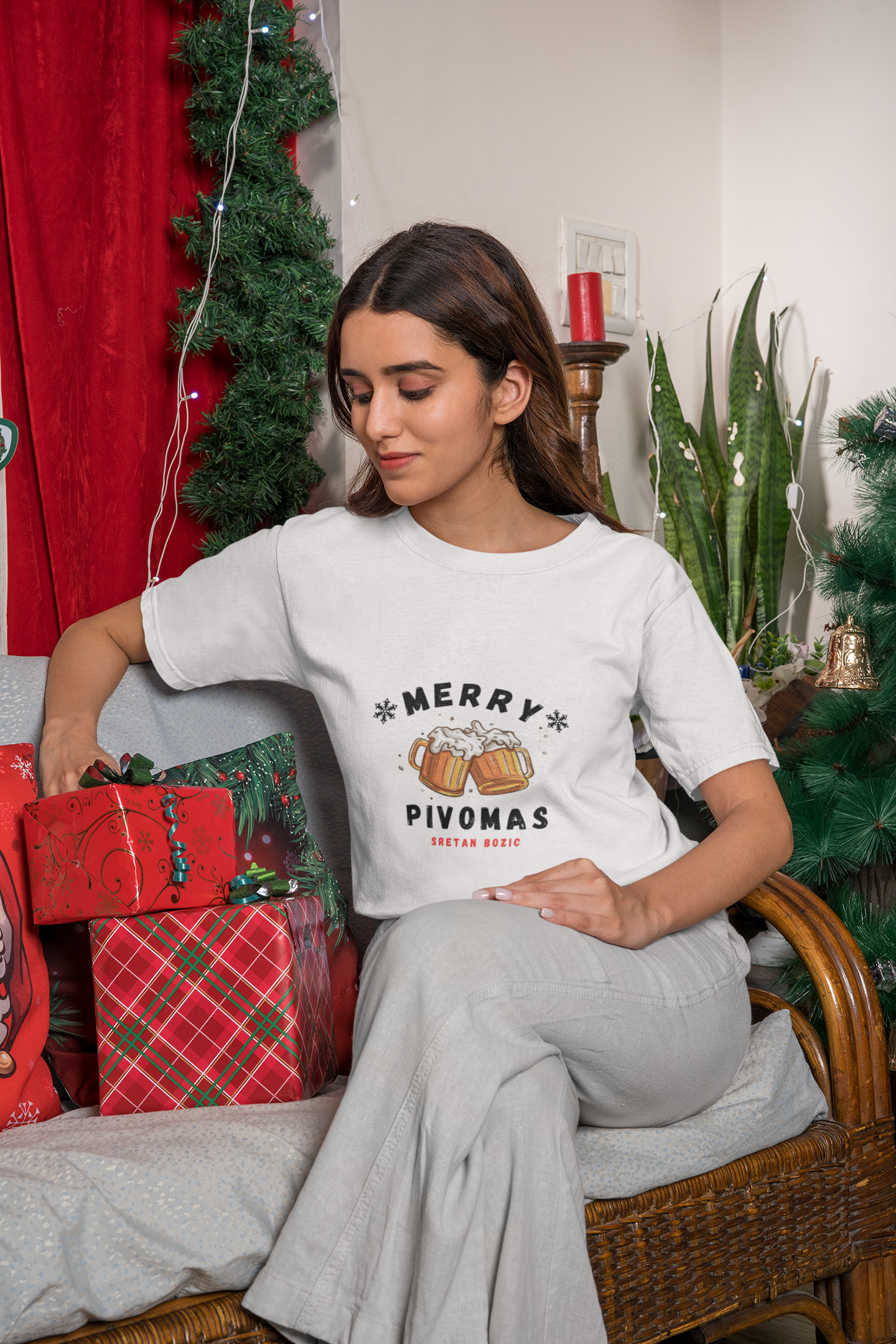 Damen T-Shirt "Merry Pivomas"