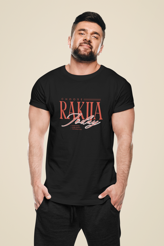 T-Shirt „Choose Rakija Today“ –  Balkan Shirt für gute Laune.