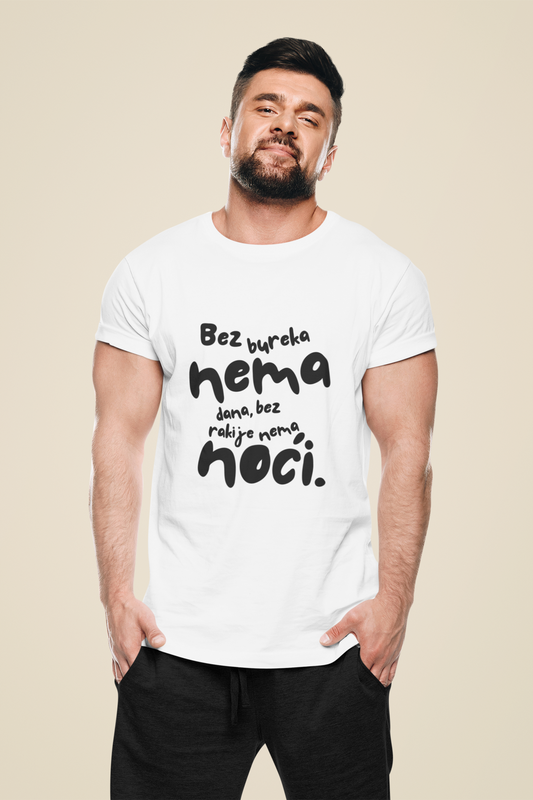 T-Shirt „Bez bureka nema dan, bez rakije nema noći“ – Lustiges Balkan Shirt
