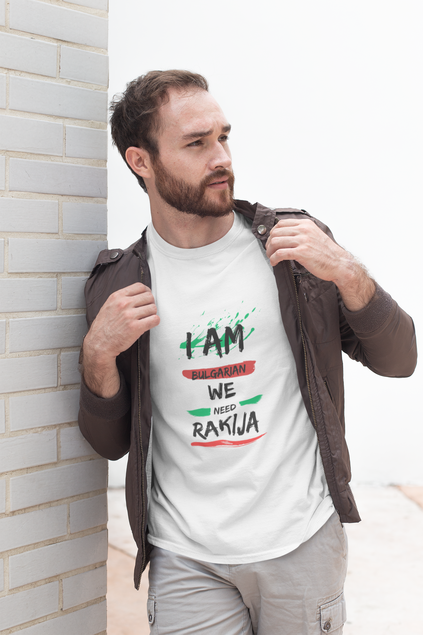 T-Shirt "I Am Bulgarian - We Need Rakija" Bulgarien Edition 🇧🇬