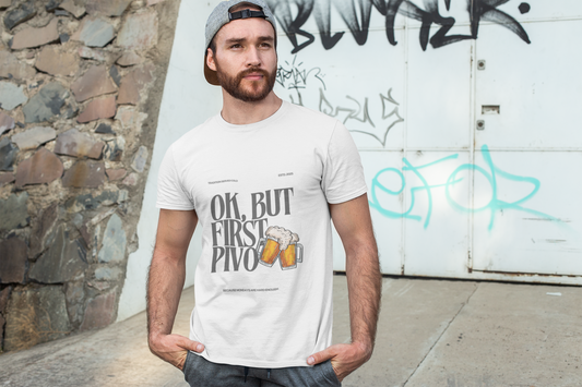 Ok, but first pivo – Balkan Shirt für Bierliebhaber
